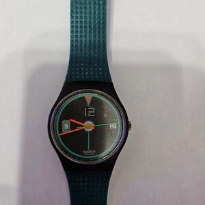 Swatch Teal and Black Smartwatch